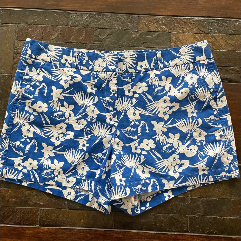 Land’n Sea Blue/White Tropical Print Shorts